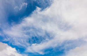 white clouds with blue sky