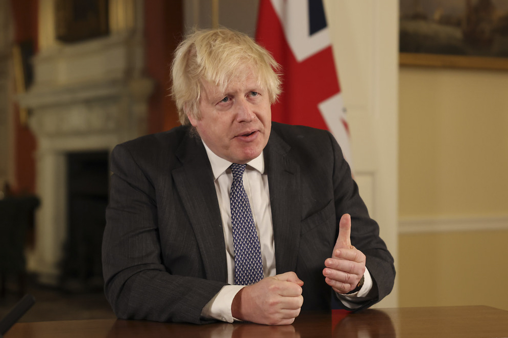 PM Boris Johnson gives a national address on booster jabs
