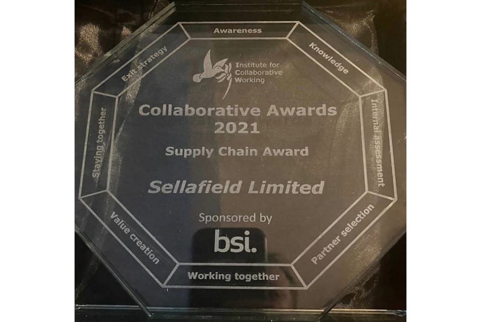 The ‘Supply Chain’ award’ from the Institute for Collaborative Working