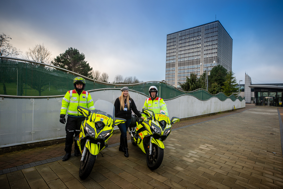 DVLA staff donate £13,000 to chosen charity Blood Bikes Wales