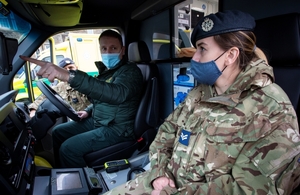 A member of the Armed Forces receives training in Wales in October