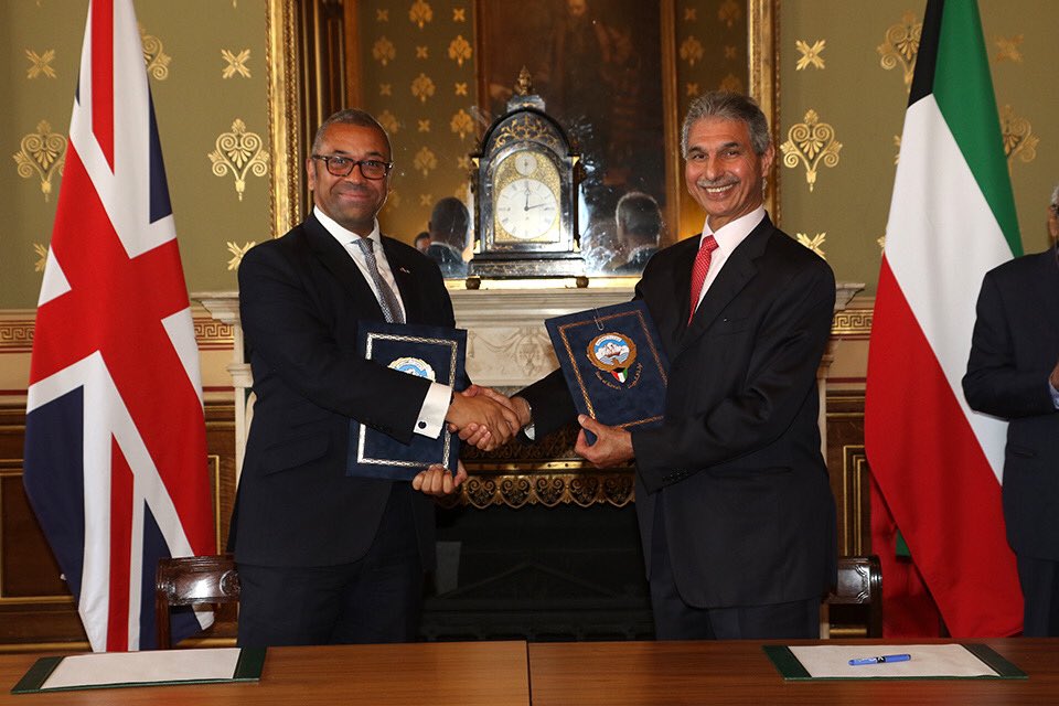 James Cleverly and Kuwait Deputy Foreign Minister