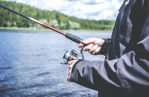 Close up image of fishing reel
