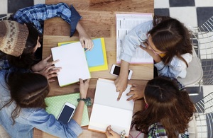 Students studying