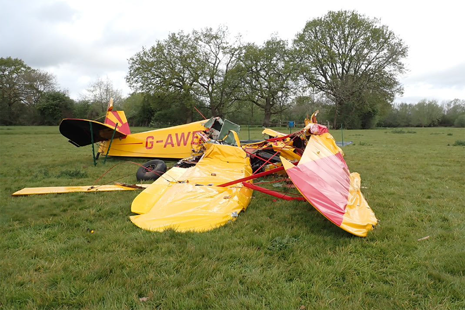 AAIB Report: G AWEF, Fatal accident near Headcorn Aerodrome, Kent
