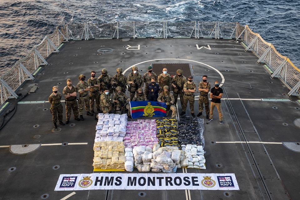 Royal Navy strikes £15 million blow to Gulf drugs trade