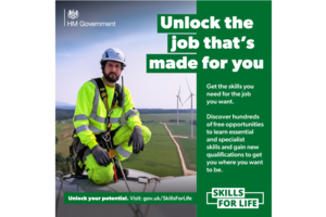 Promotional image that reads "Unlock the job that's made for you".