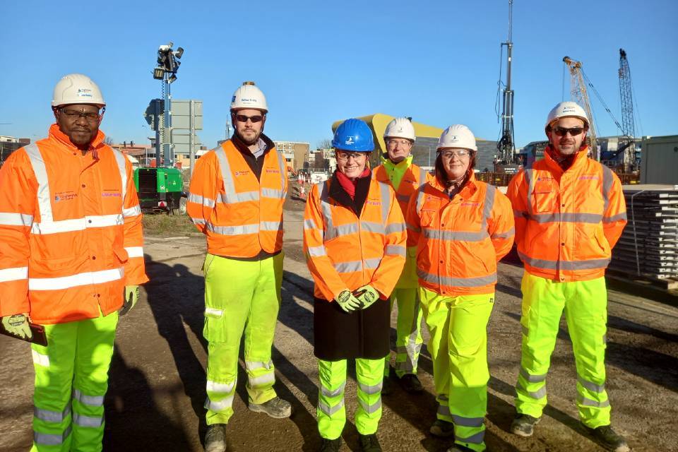 MP visits A63 Castle Street improvements to see how National Highways is building back better