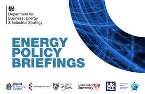 Energy policy briefings banner showing partners working to provide the briefings