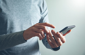 Man holding smart phone