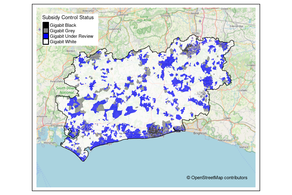West Sussex Pubic Review outcome map 