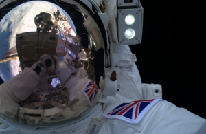 Astronaut Tim Peake's selfie on his space walk