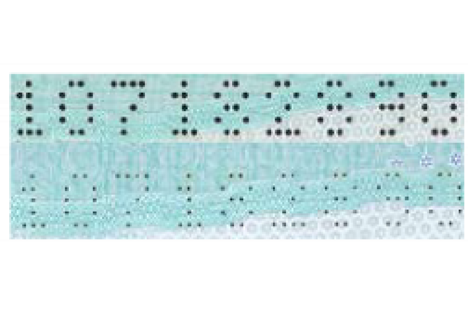 Laser perforated number
