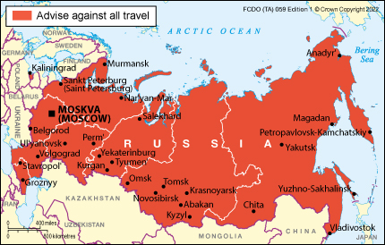 Returning to the UK – Russia travel advice