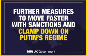 Graphic: Further measures to move faster with sanctions and clamp down on Putin's regime