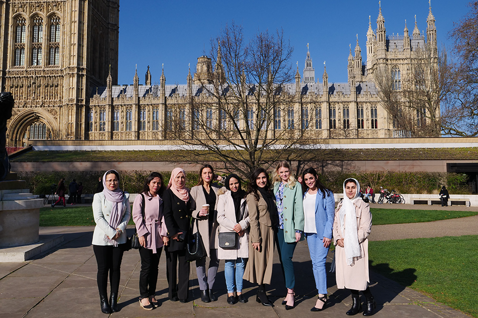 Women outside Parliament