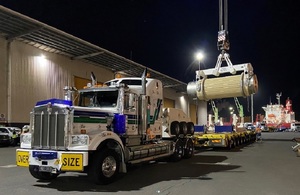 Vitrified residues arrived at the interim waste store at the Lucas Heights facility in Australia on 13 March 2022.