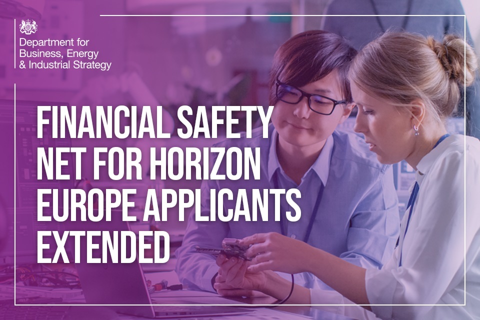 Financial safety net for Horizon Europe applicants extended