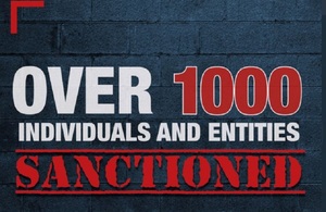 Over 1,000 individuals and entities sanctioned