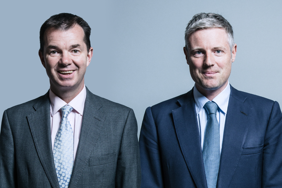 Minister for Pensions Guy Opperman and Minister for the Pacific and the International Environment Lord Goldsmith 