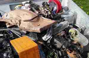 Rubbish retrieved from the fly tipping site in Sheffield