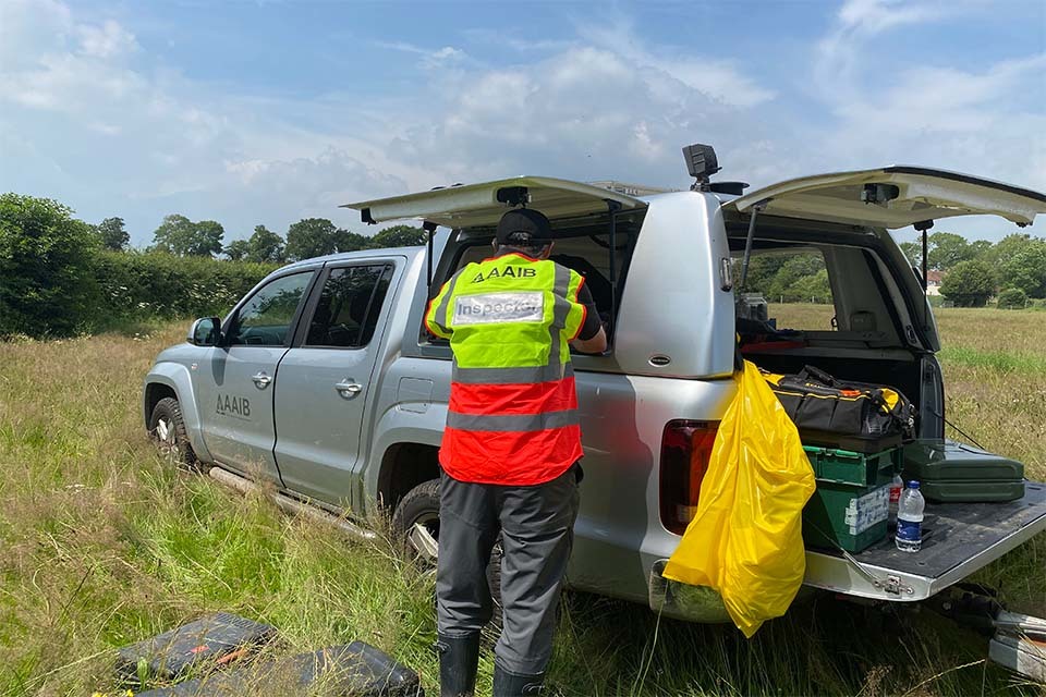 Accident involving a light aircraft at Beccles aerodrome, Suffolk   24th March 2022