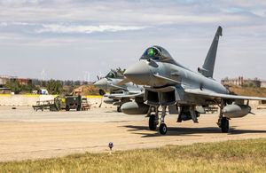 RAF Typhoon in Romania to conduct air policing