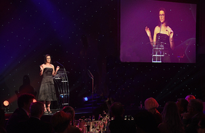 Corhyn Parr addresses guests at NSAN Nuclear Skills Awards