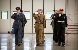 Military personnel on Parade.