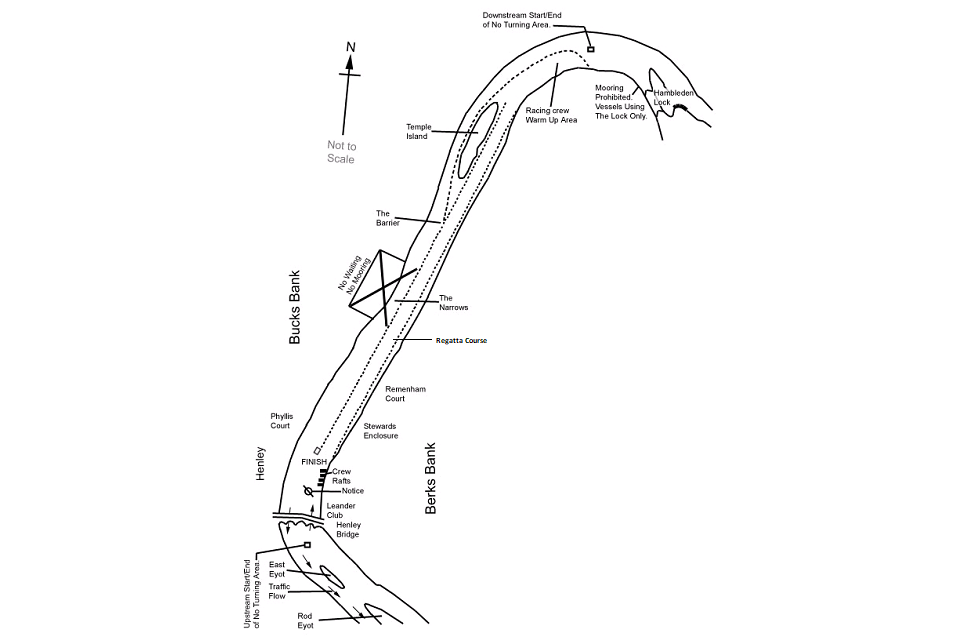 Henley Royal Regatta course map