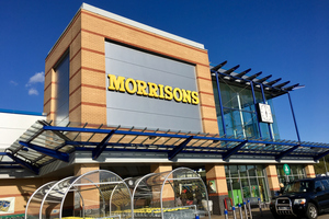 Morrisons supermarket entrance.