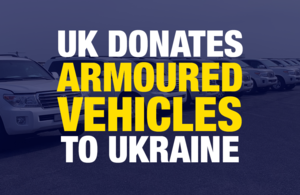 UK donates armoured vehicles to Ukraine