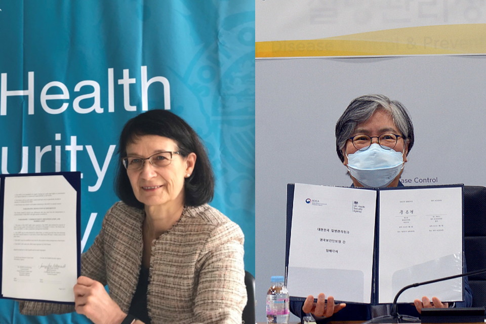 UK Health Security Agency signs agreement with Korea Disease Control and Prevention Agency