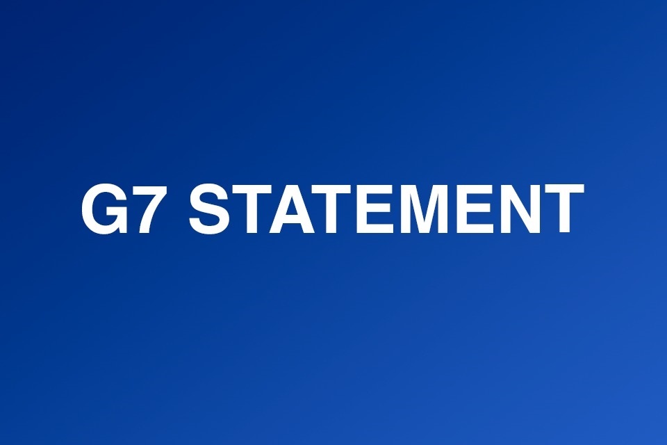 Hong Kong Chief Executive selection, May 2022: G7 foreign ministers’ statement