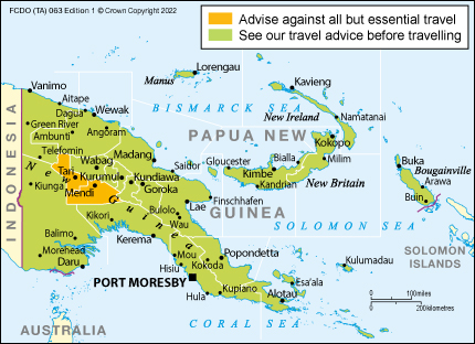 travel advisory to papua new guinea