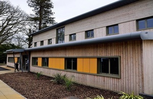 Photo of the entrance of the new Alice Holt laboratory