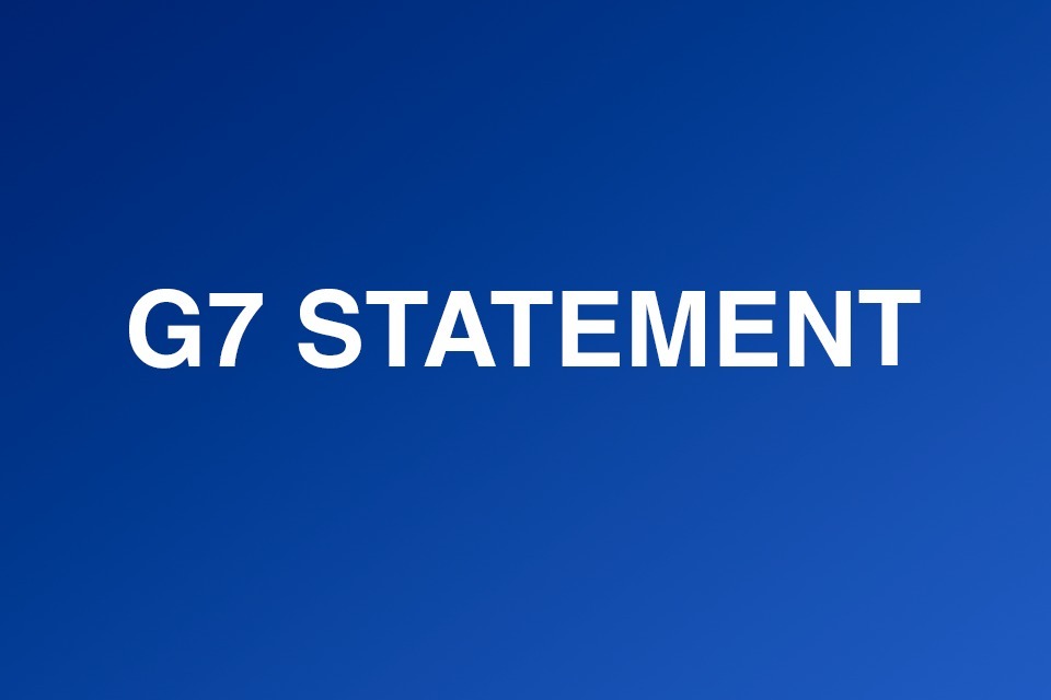 Taliban's increasing restrictions on women and girls in Afghanistan: G7 foreign ministers' joint statement