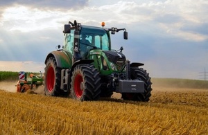 Tractor in a field.