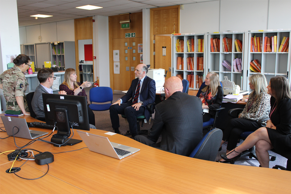 Minister recognises the value of Defence Business Services Veterans UK first hand
