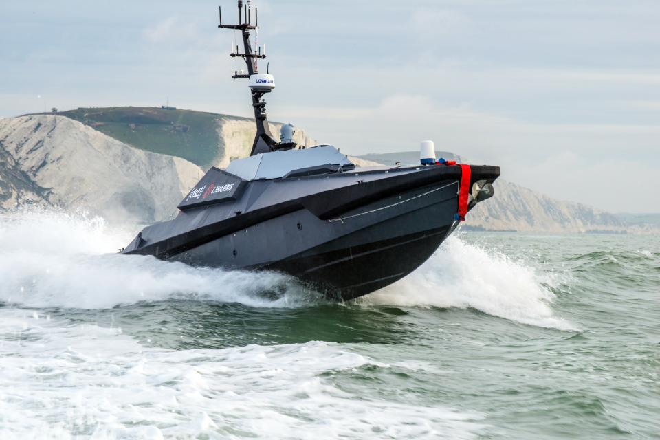 Autonomous boat at sea