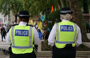 Two policewomen on patrol
