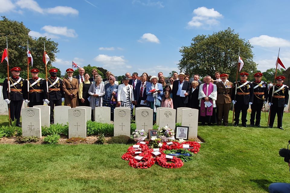 WW2 officer's grave rededicated in France