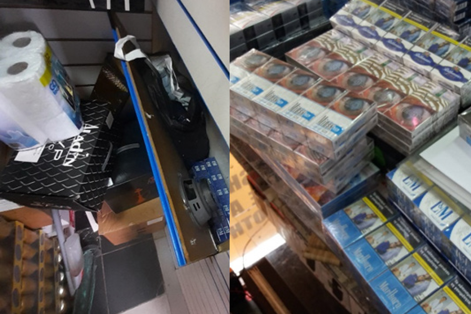 A range of illicit tobacco products seized in Manchester