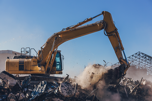 Image showing construction machinery with debris