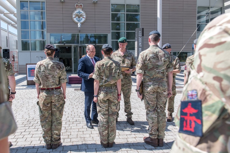 Defence Secretary presents Operation PITTING medals to personnel
