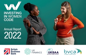 Cover of the 'Investing in Women Code: Annual Report 2022'