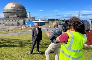 Sellafield Ltd head of policy Phil Hallington is interviewed by BBC Countryfile presenter Tom Heap