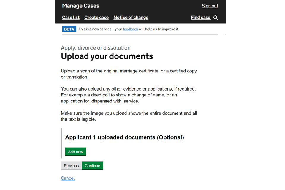Submit a sole divorce application under new law GOV.UK