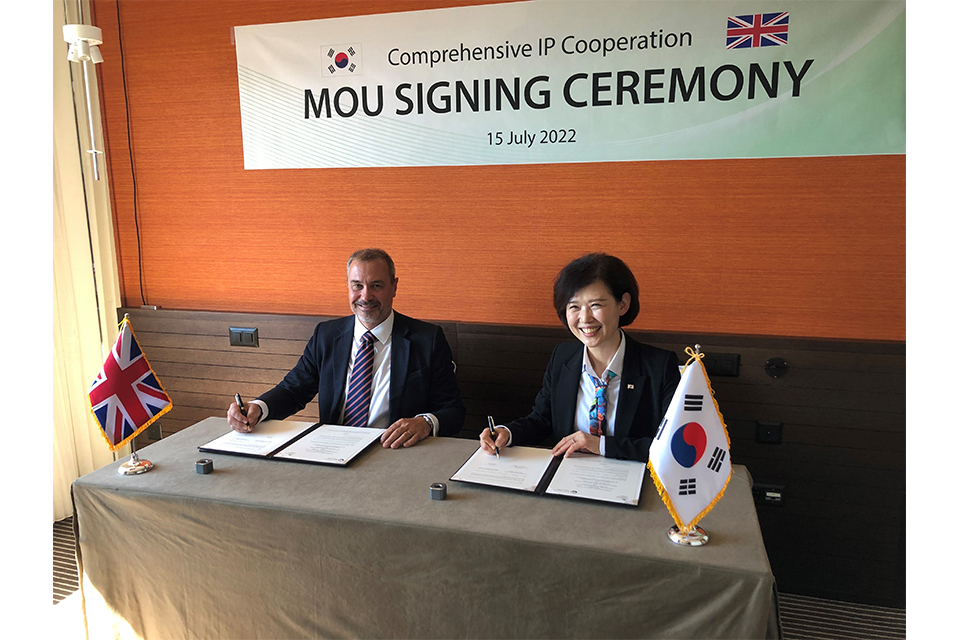 Agreement solidifies cooperation between UK and South Korea on IP