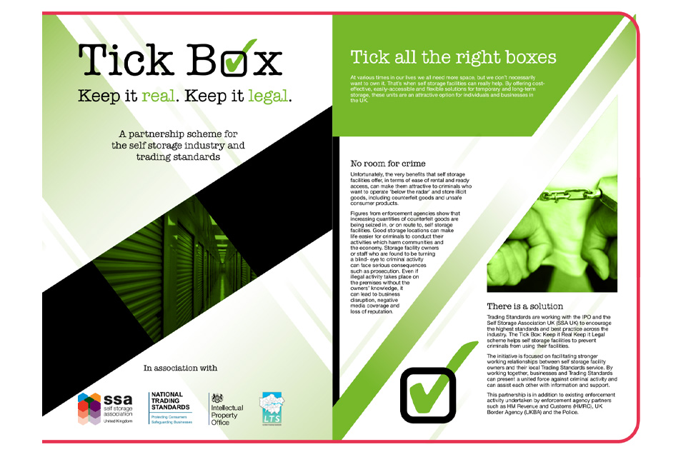 Tick Box - Keep it real. Keep it legal.